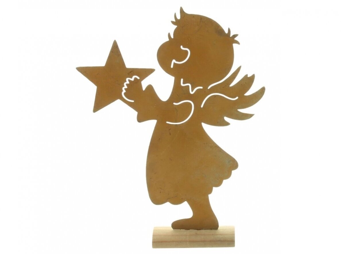 Metalinė dekoracija 'Angelas su žvaigžde' 1 Metalinė dekoracija 'Angelas su žvaigžde' 1