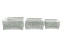 Universalus krepšelis 'Grey Linen' 3 vnt. 2 Universalus krepšelis 'Grey Linen' 3 vnt. 2