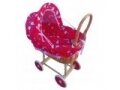 WICKER DOLLS lėlės vežimėlis - raudonas